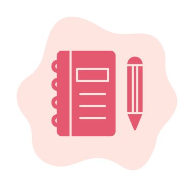 Kalem, vektör illüstrasyonlu günlük 