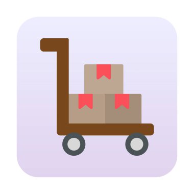 Fabrika tramvay ikonu vektör illüstrasyon tasarımı