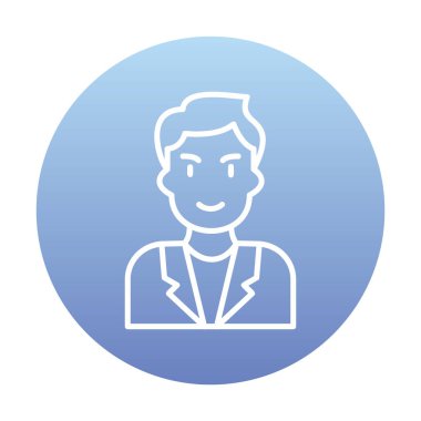 Aday erkekler simgesi, vektör illüstrasyonu 