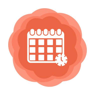 Takvim anımsatma simgesi, bitiş tarihi simgesi, vektör illüstrasyonu