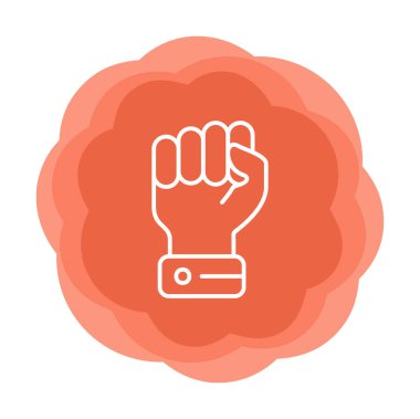 Yumruk simgesi basit vektör