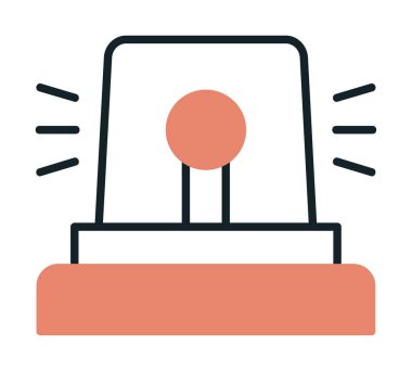 Siren simgesi, vektör çizimi 