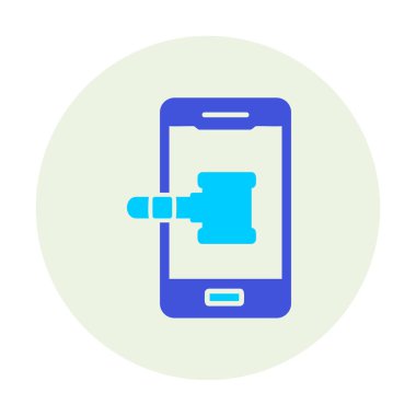 akıllı telefon simgesi, vektör illüstrasyonu basit tasarım