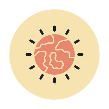 Dünya Günü ikon vektör illüstrasyonu