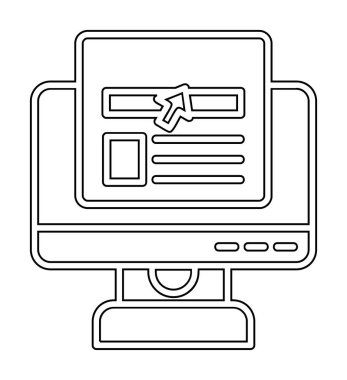 çevrimiçi haber simgesi vektör illüstrasyonu               