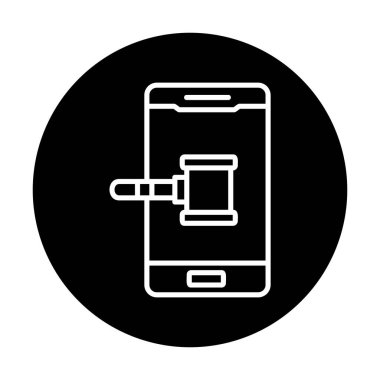 akıllı telefon simgesi, vektör illüstrasyonu basit tasarım