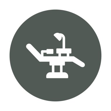 Dişçi Sandalyesi vektör illüstrasyonu, simge ögesi arkaplanı                