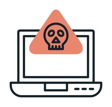 dizüstü bilgisayar simgesi, vektör illüstrasyonu basit tasarım