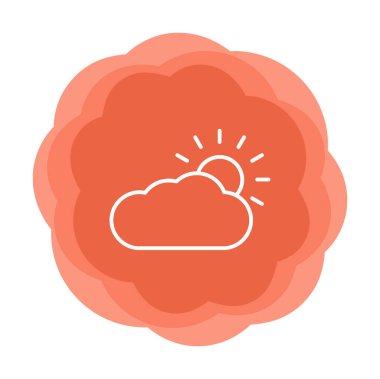 Hava durumu simgesi, vektör illüstrasyonu 