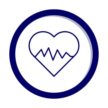 Kalp simgesi, vektör illüstrasyonu basit tasarım