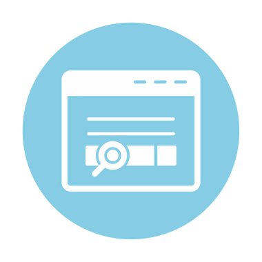 Düz simge, vektör illüstrasyonu taranıyor