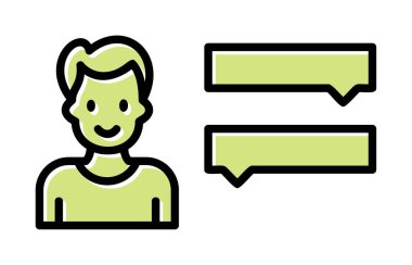 Röportaj simgesi çizimi