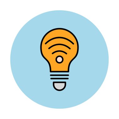 Ampul Ağı simgesi basit bir çizim. Akıllı Ampul                                                     