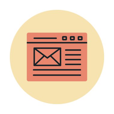 Basit düz bilgisayar e- posta iletisi vektörü