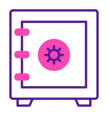 Güvenli kutu simgesi, vektör illüstrasyonu 