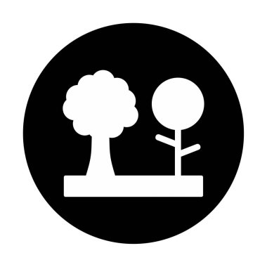 Kişisel ve ticari kullanım için ağaç simgesi vektör illüstrasyonu.