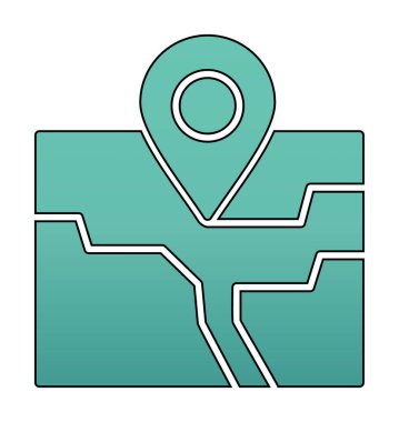 konum simgesi, vektör illüstrasyonu basit tasarım