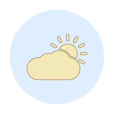 Hava durumu simgesi, vektör illüstrasyonu 