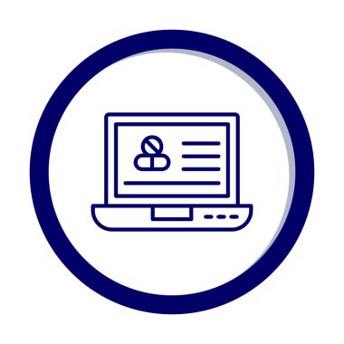 ekranda haplar olan dizüstü bilgisayar, vektör çizimi tasarımı