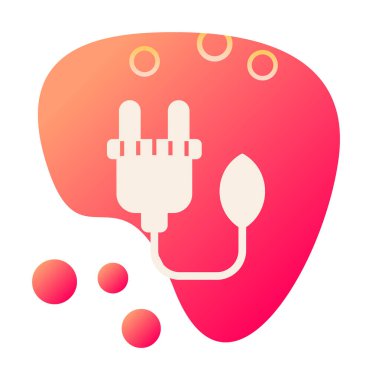 elektrik prizi, Yeşil Enerji simgesi, taslak illüstrasyon                  