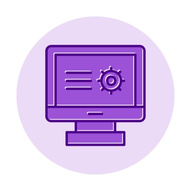 grafik, araştırma simgesi, vektör illüstrasyon tasarımı ile bilgisayar monitörü