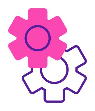 Gears'ı web simgesi, vektör çizim 