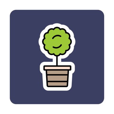 Myrtus bitki ikonu vektör çizimi