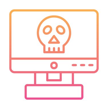 Bilgisayar korsanlığı simgesi, basit bir stil. vektör