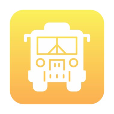 Toplu Taşımacılık web simgesi, vektör illüstrasyonu