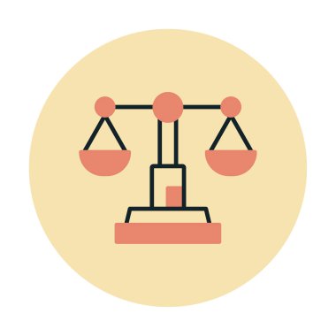 Adalet ölçeği dengesi simgesi basit illüstrasyon 