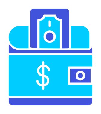 Dolar işareti simgesi vektör tasarımlı cüzdan