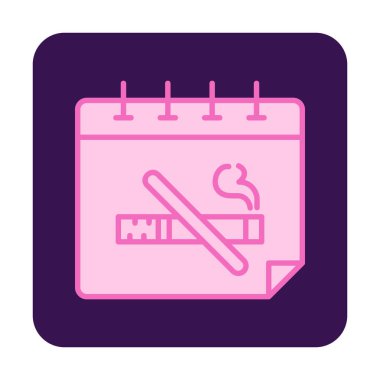 Basit Tütün Günü simgesi, vektör illüstrasyonu