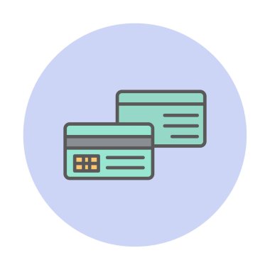 Basit kredi düz iş simgesi