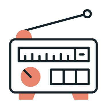 radyo simgesi web basit illüstrasyon