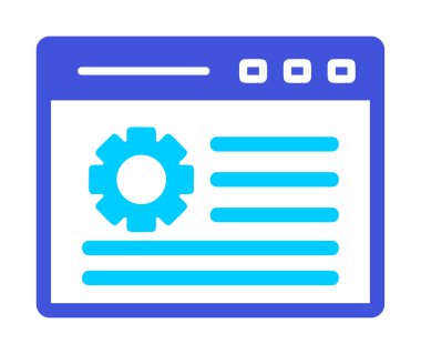 Ağ ayarı. Web simgesi basit illüstrasyon 