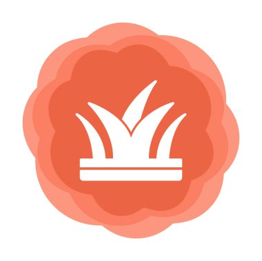 Çim simgesi, vektör illüstrasyonu 