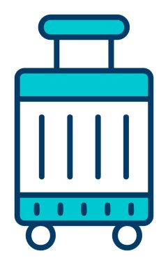 bavul ikonu vektör illüstrasyonu 