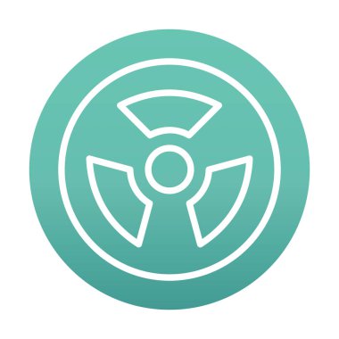 Radyasyon işareti. Web simgesi basit tasarım