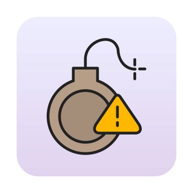 Uyarı işareti simgesinin vektör illüstrasyonu 