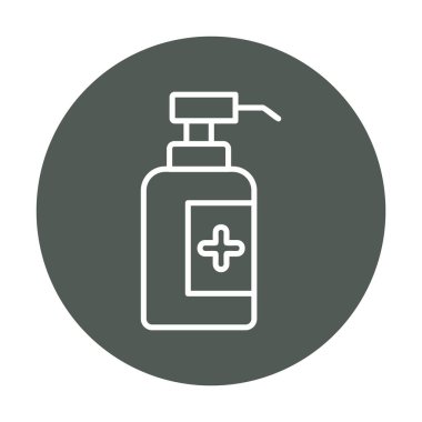 Dezenfektan şişesi ikonu. vektör illüstrasyonu 