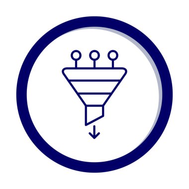 Basit düz huni simgesi vektör çizimi 