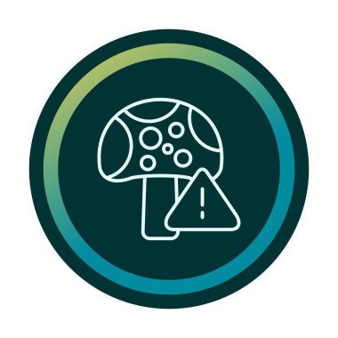 Mantar. Web simgesi basit illüstrasyon