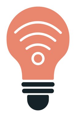 Ampul Ağı simgesi basit bir çizim. Akıllı Ampul                                                     