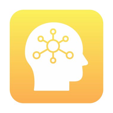 Psikoloji işaretli düz beyin simgesi