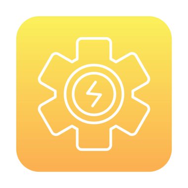 dişli simgesi tasarımı, Enerji yenilenebilir enerji arzı ve sürdürülebilir tema vektörü illüstrasyonu