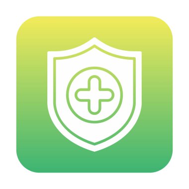 Basit Tıbbi Sigorta simgesi, vektör illüstrasyonu