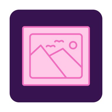 Galeri simgesi, web vektör illüstrasyonu