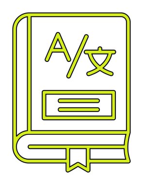 sözlük modern simgesinin vektör illüstrasyonu                               