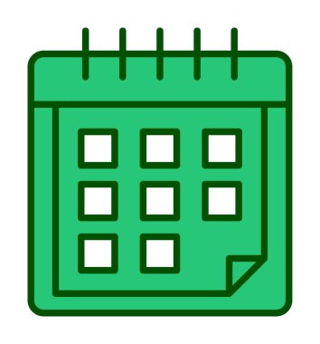 Takvim simgesi, vektör çizimi