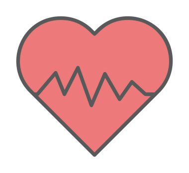 Kalp simgesi, vektör illüstrasyonu basit tasarım